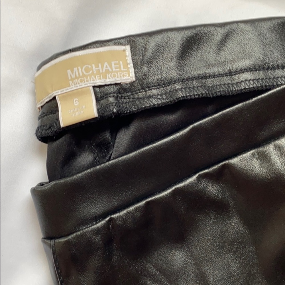 MICHAEL KORS faux leather black leggings - Picture 2 of 5
